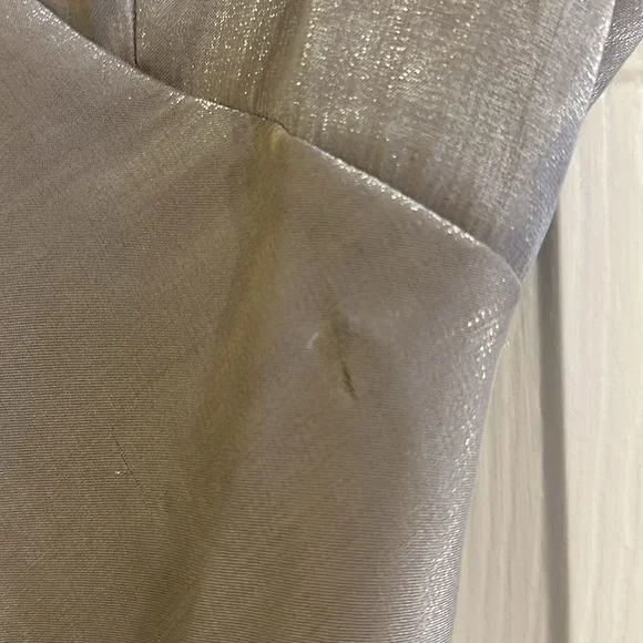 H&M Shiny Silver Spaghetti Strap Cocktail Mini Dress - Picture 8 of 8